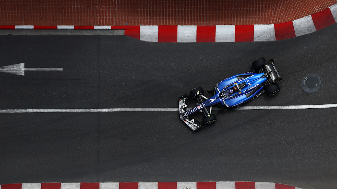 MONTE-CARLO, MONACO - MAY 23: Alexander Albon of Thailand driving the (23) Williams FW47 Mercedes on track during practice ahead of the F1 Grand Prix of Monaco at Circuit de Monaco on May 23, 2025 in Monte-Carlo, Monaco. (Photo by Bryn Lennon - Formula 1/Formula 1 via Getty Images)