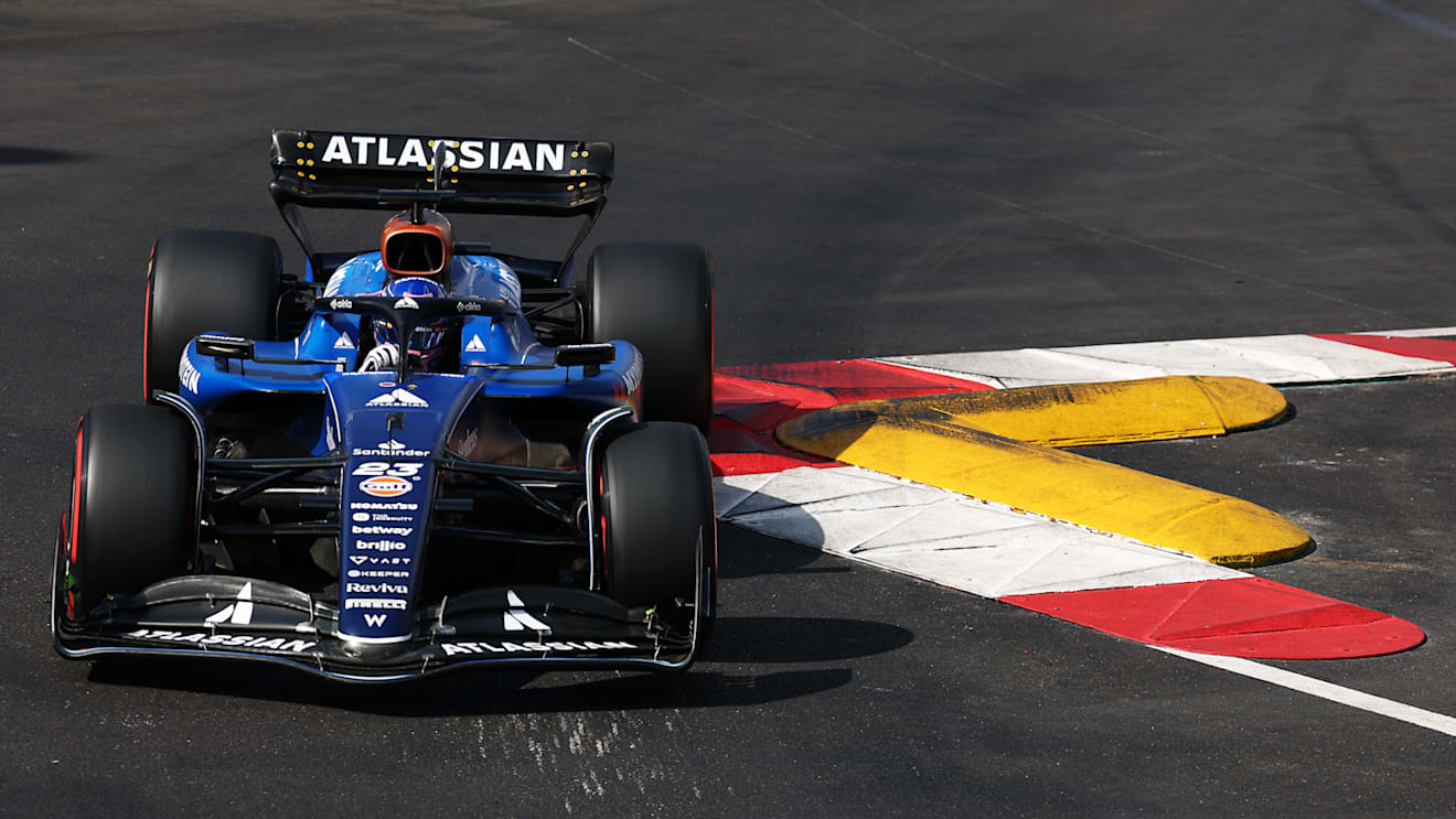 MONTE-CARLO, MONACO - MAY 24: Alexander Albon of Thailand driving the (23) Williams FW47 Mercedes on track during qualifying ahead of the F1 Grand Prix of Monaco at Circuit de Monaco on May 24, 2025 in Monte-Carlo, Monaco (Photo by Mark Thompson/Getty Images)